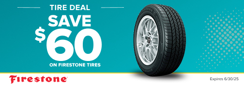 Firestone 4 Tire $60 Mail In Rebate 11-01-2025 through 12-31-2025