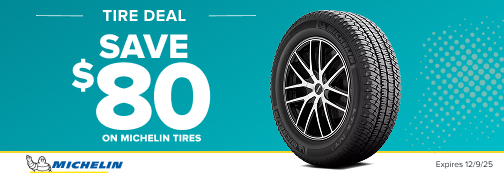 Michelin 4 Tire $80 Mail In Rebate 09-24-2025 through 12-09-2025